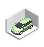 Diagram of 10x10 enclosed storage unit size