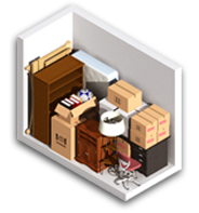 Diagram of 5x10 storage unit size
